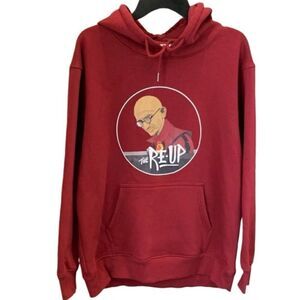 Re up Mahatma Gandhi hooded sweatshirt red size XL